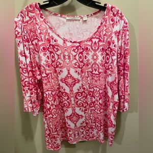 Pink & White Top NWT